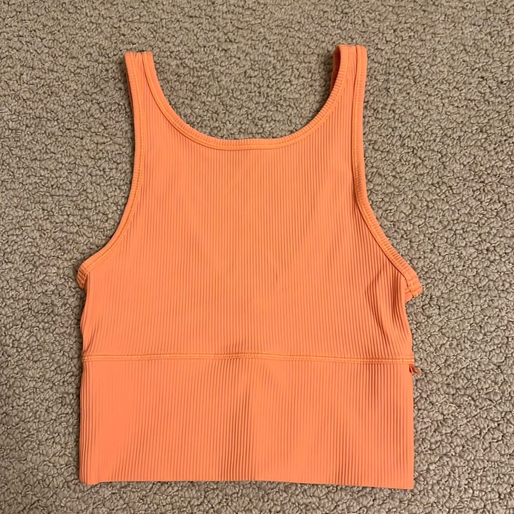 Orange Lulu cropped tank